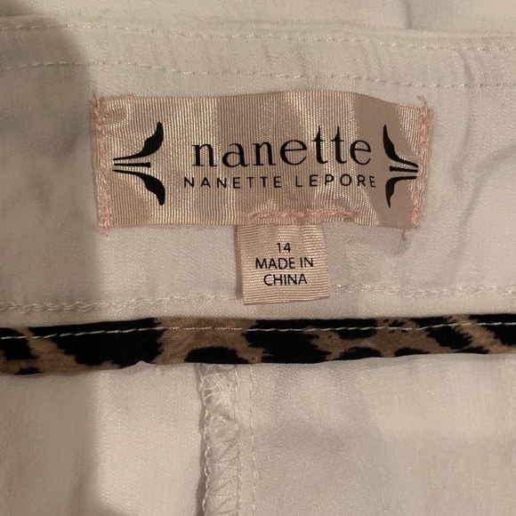 Nanette Nanette Lepore Pull On Cropped Pants in White size 14 - Picture 4 of 8